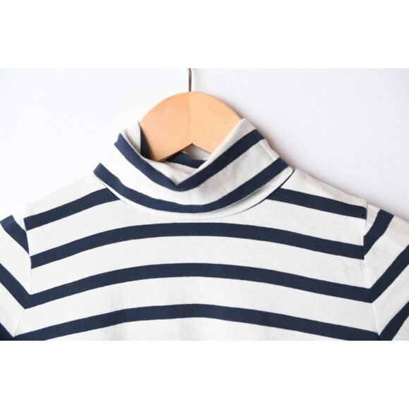 J. Crew Crewcuts Girls Size 8 Navy & White Stripe Layering Turtlenec - Picture 2 of 6